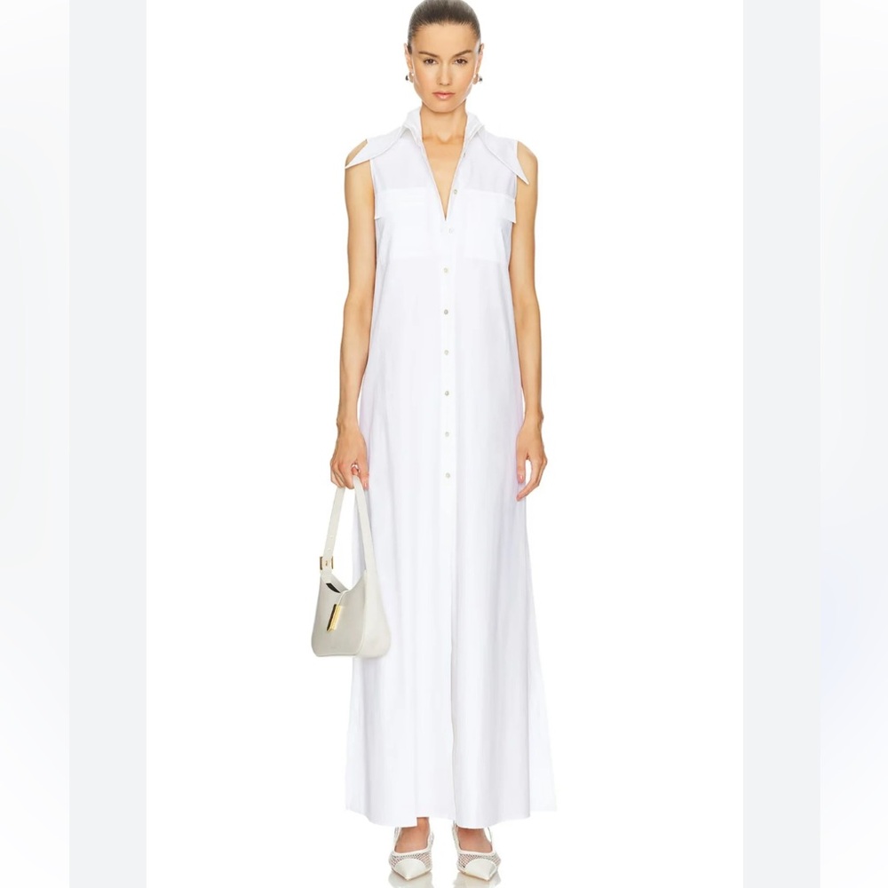 Sans Faff sleeveless floor length shirt dress